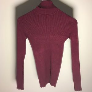 Ambiance Apparel Burgundy Turtle Neck